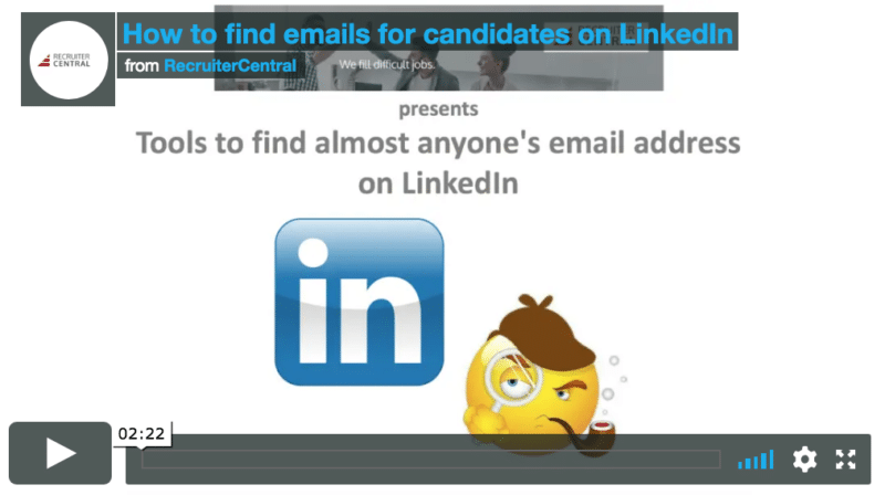 How to find emails for candidates on LinkedIn