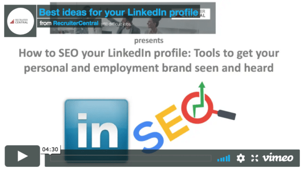 SEO your LinkedIn profile