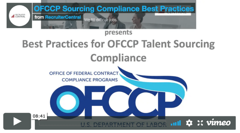 OFCCP Sourcing Compliance Best Practices