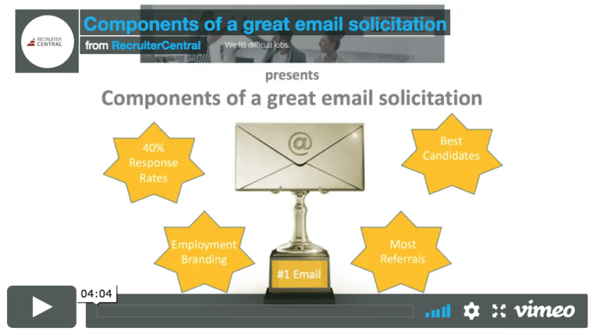 Components of a great email solicitation