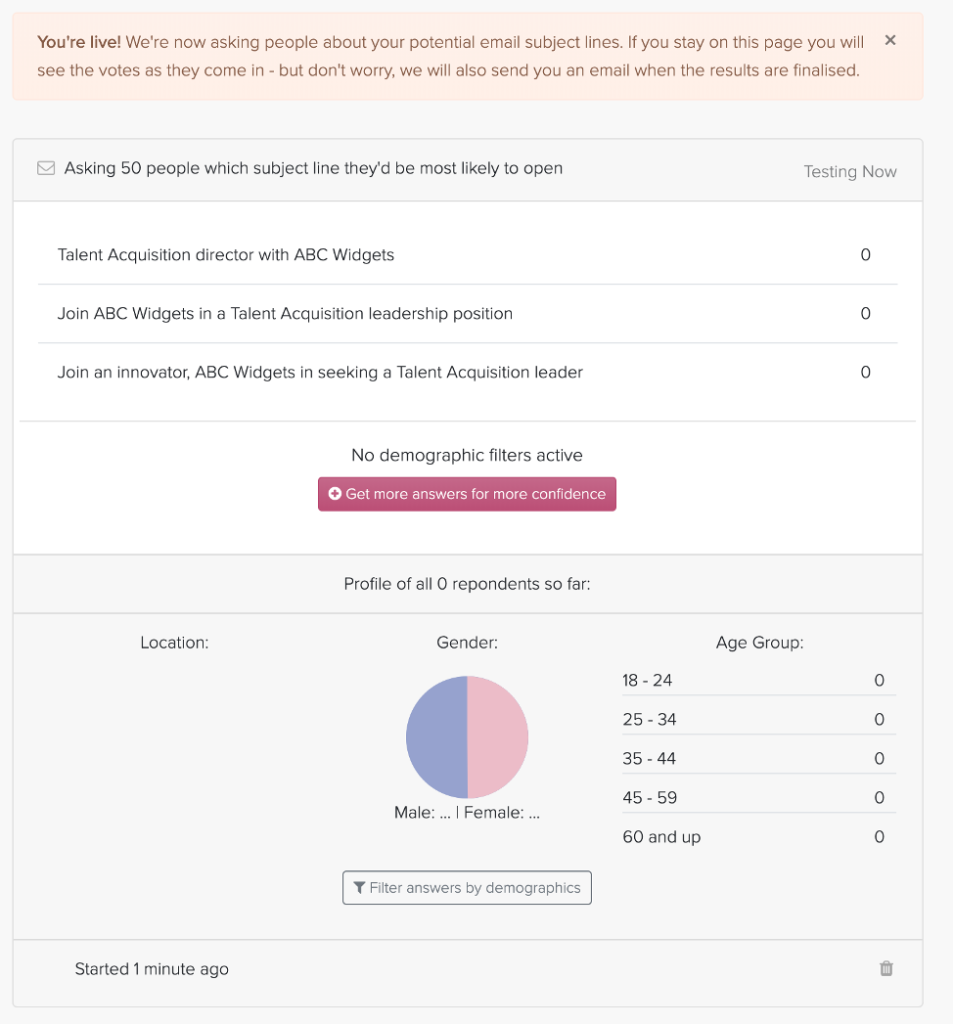 subject line demographics